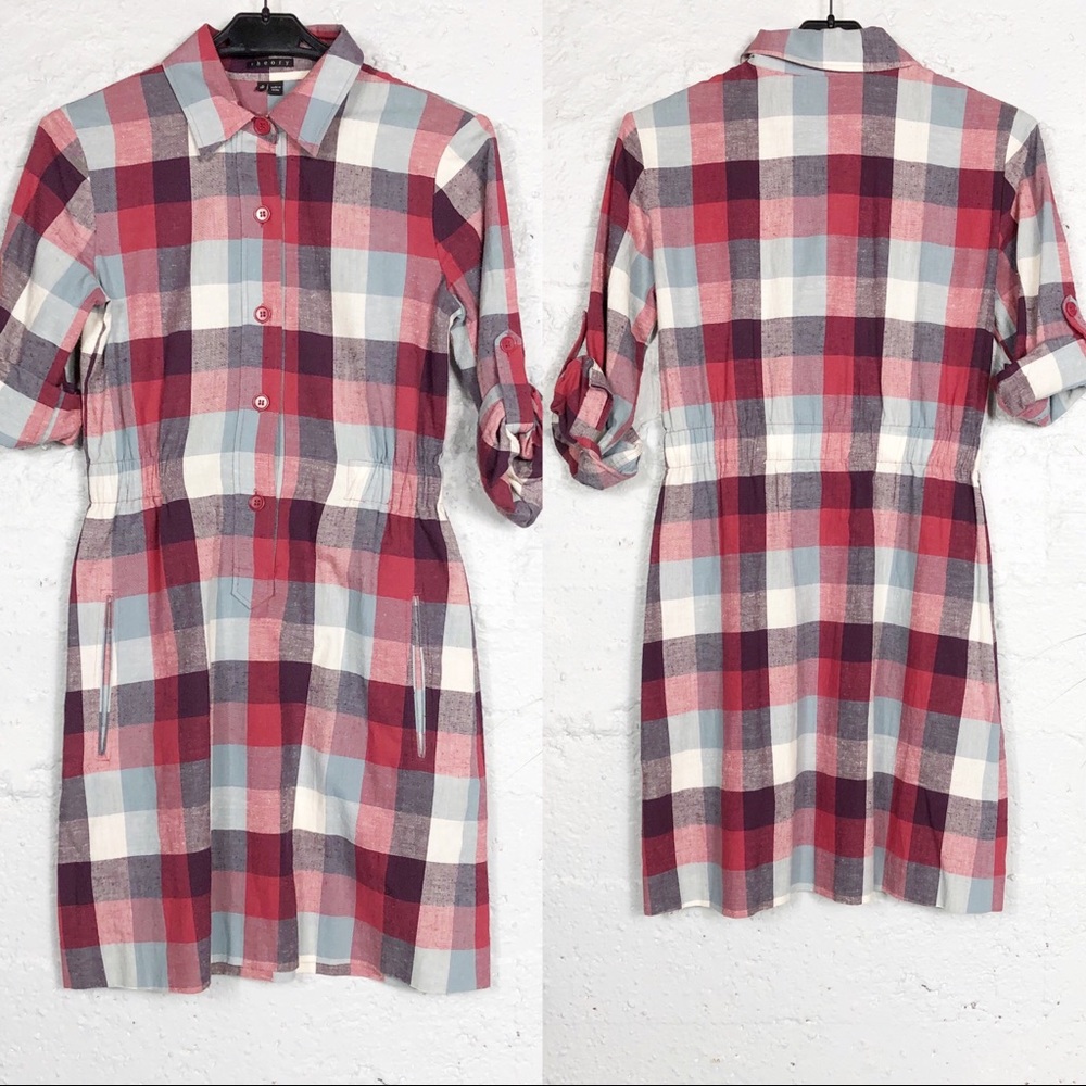 Theory Dominica Plaid Dress Size 0 - Picture 2 of 8